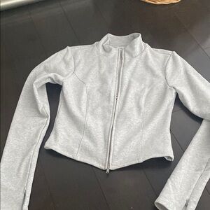 Women's Gray Zip-Up Jacket